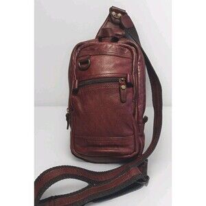 Scully Goat Leather Sling Bag Rare Crusader Style Tablet Crossbody Organizer